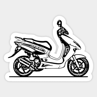 X8RS Super Sport Motorcycle Sketch Art Sticker